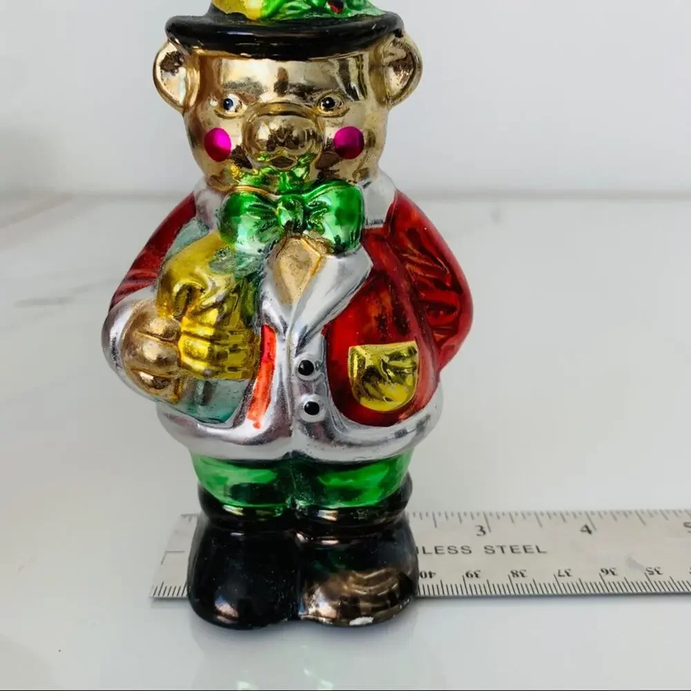 Vintage Metallic Bear Ornament Figurine by World Bazaar